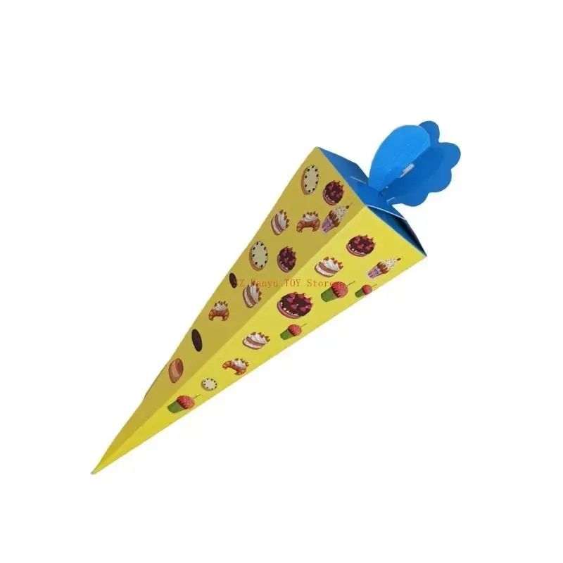 96GC 50pcs Cajas regalo cono para fiesta Favor Craft Paper Raper Contenedores para fiestas cumpleaños Cajas