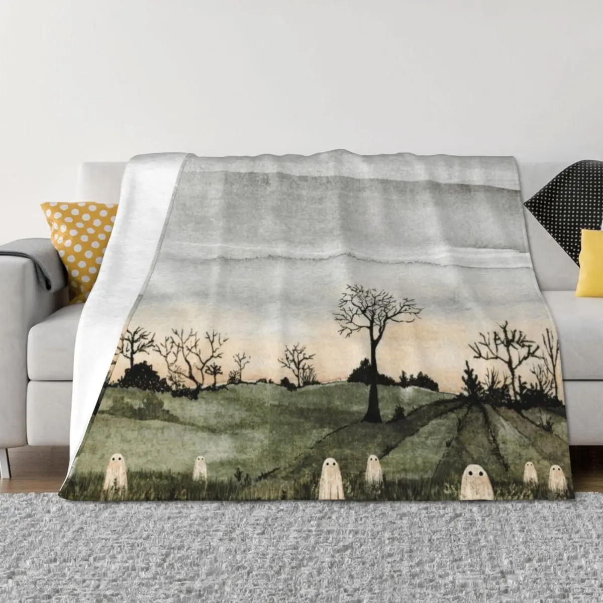 Sunrise Throw Blanket Soft Big Furrys Designers Soft Plush Plaid Blankets