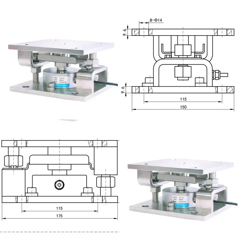 Hot Sale Factory Modular Design Weighing Module Sensor for Concrete Batching Plant Max 30t