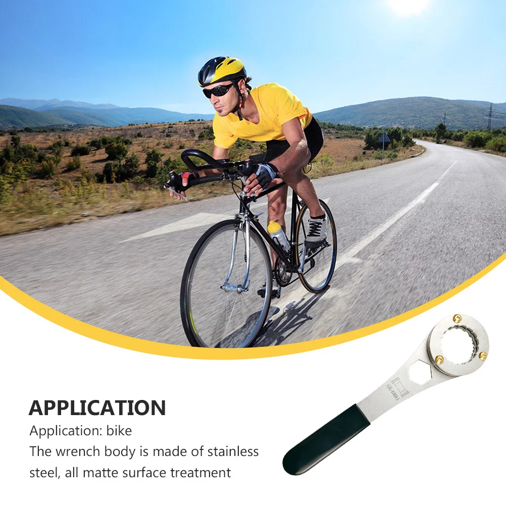 

Center Axle Wrench Stainless Steel Frosted Surface 44mm 16-Tooth Crankset Disassembly Tool Bike Crankset Wrench