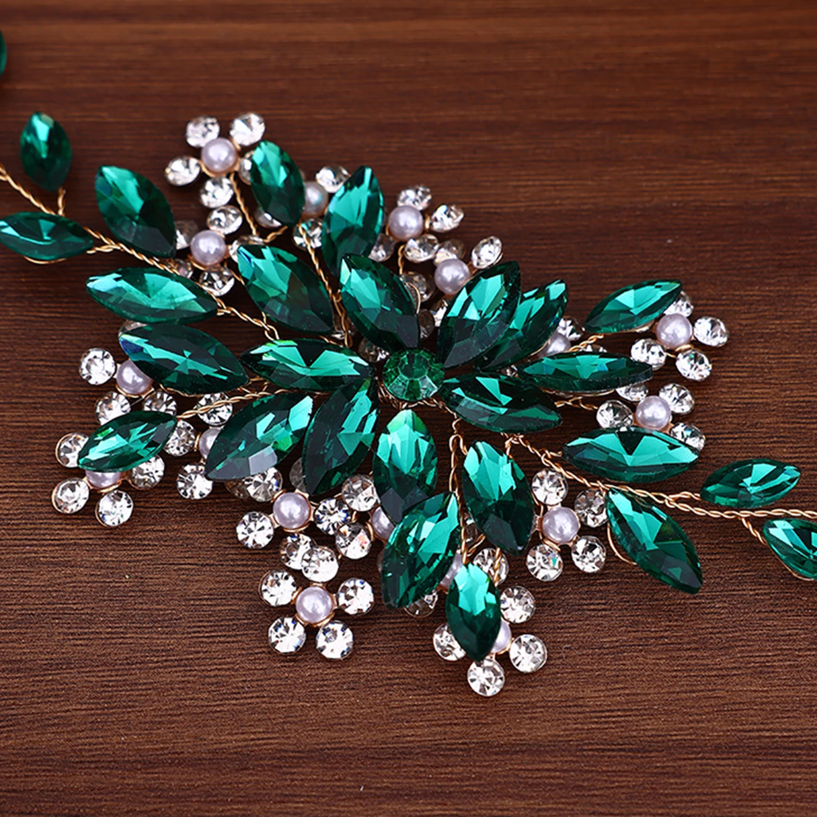 Roter Kristall-Haarkamm für Damen, Abschlussball, Party, Perlen-Haarkamm, Clip, Stirnband, Braut, Hochzeit, Haarschmuck, Schmuck, Haarnadel, Kamm – Detail 8