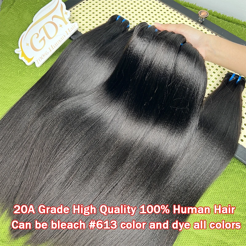 20A Light Yaki Straight Bundles Vietnamese Raw Virgin Unprocessed Hair Sew In Weaves Extensions 100% Human Hair Natutral Color