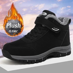 Boots Men's Women Slip On Winter Shoes For Men Waterproof Ankle Boots Winter Boots Male Snow Botines Hiking Boots Femininas 2024