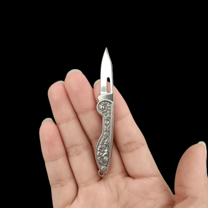 Mini Stainless Steel Sharp Pocket Knife, Outdoor Portable Folding Knife, Gift Knives Lightweight Keychain Package Cutter
