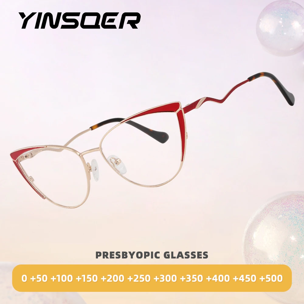 

Simple Cat's Eye Design Women's Eyewear Anti-Blue Light Reading Glasses Myopia Hyperopia Prescription Customized Optical Frames