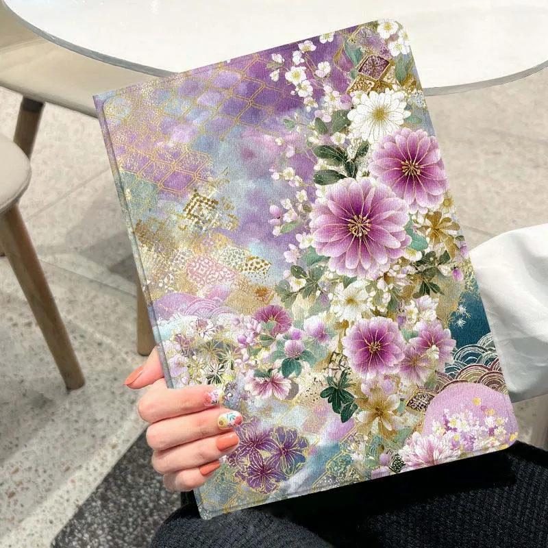 capa-de-tablet-luxuosa-com-design-floral-moderno-para-ipad-pro-air-a16-2ª-3ª-4ª-5ª-6ª-7ª-geracao-102-97-11-105-109-129-13-polegadas