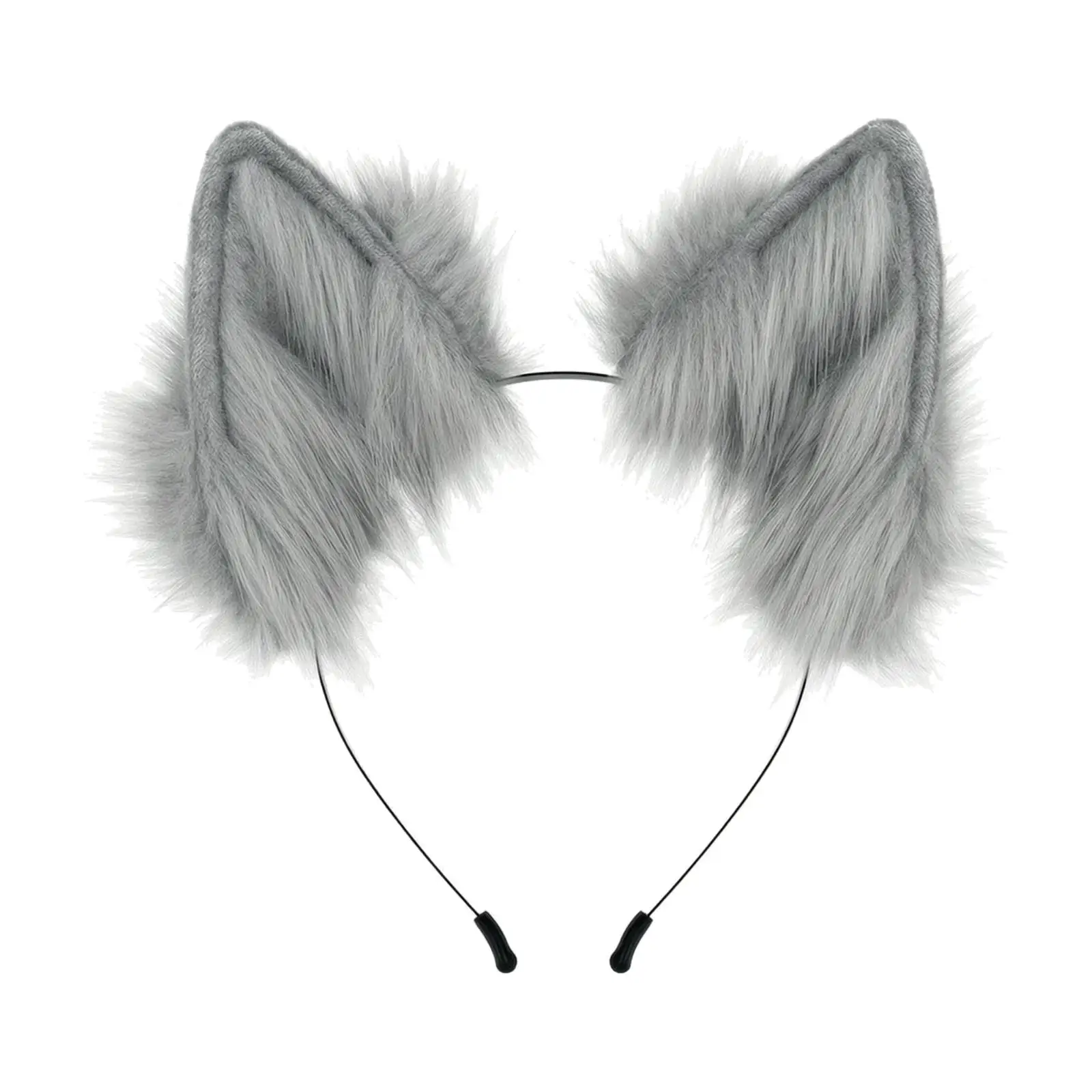 Wolf Ear Hair Hoop Plush Furry Animal Ear Band for Cosplay Costume Party Photo Shoot Role Play