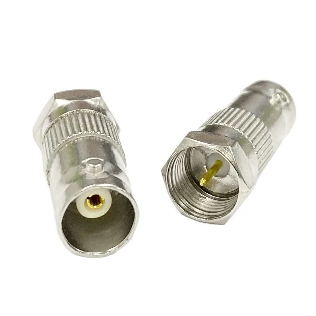 1pc F Male Plug to BNC Female Jack Connector Straight RF Adapter Q9 Thread TV Terminal