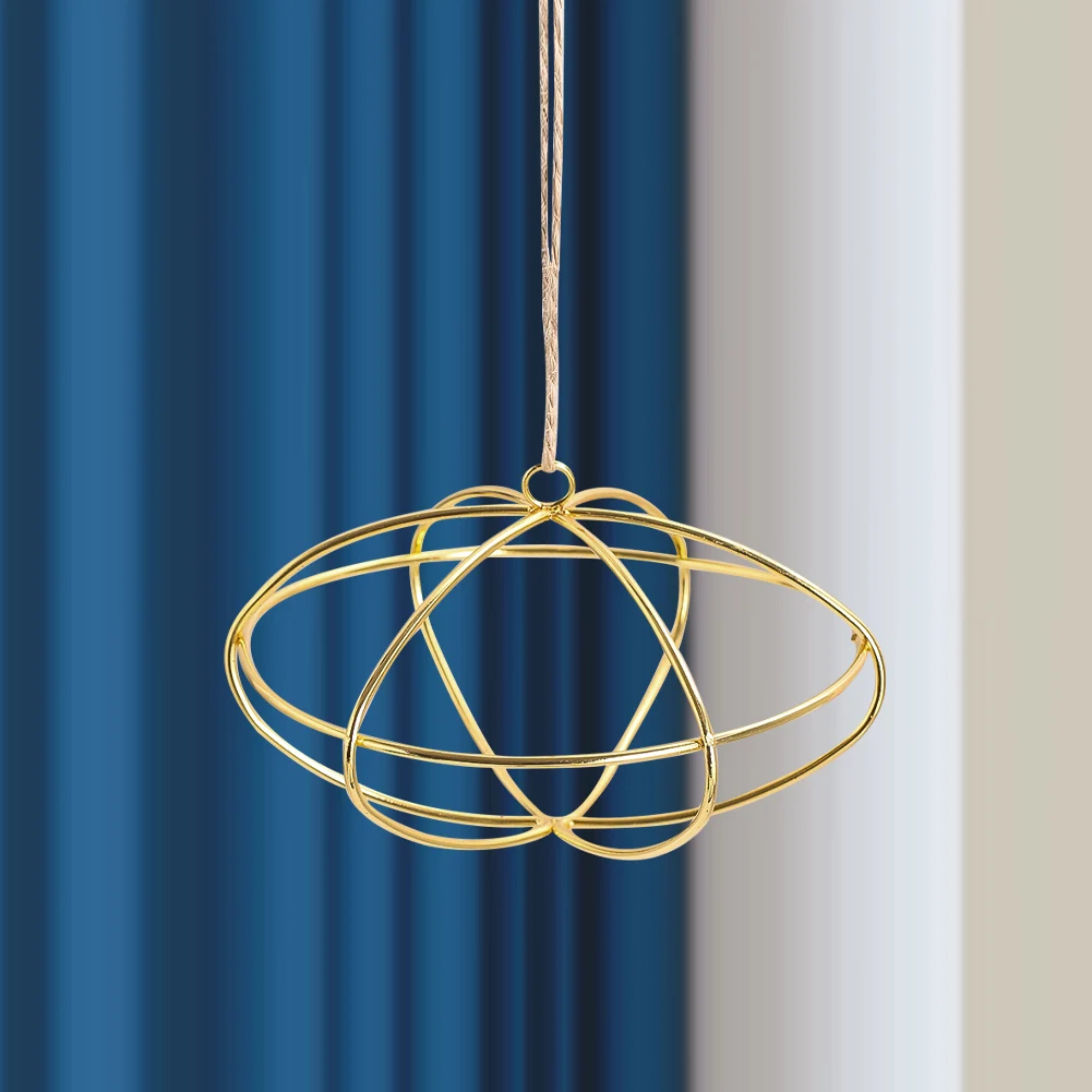 Geometric Wire Sphere Ornament Modern Metal Decorative Ellipsoid Home Office Centerpiece Wedding Party Decoration Accessories