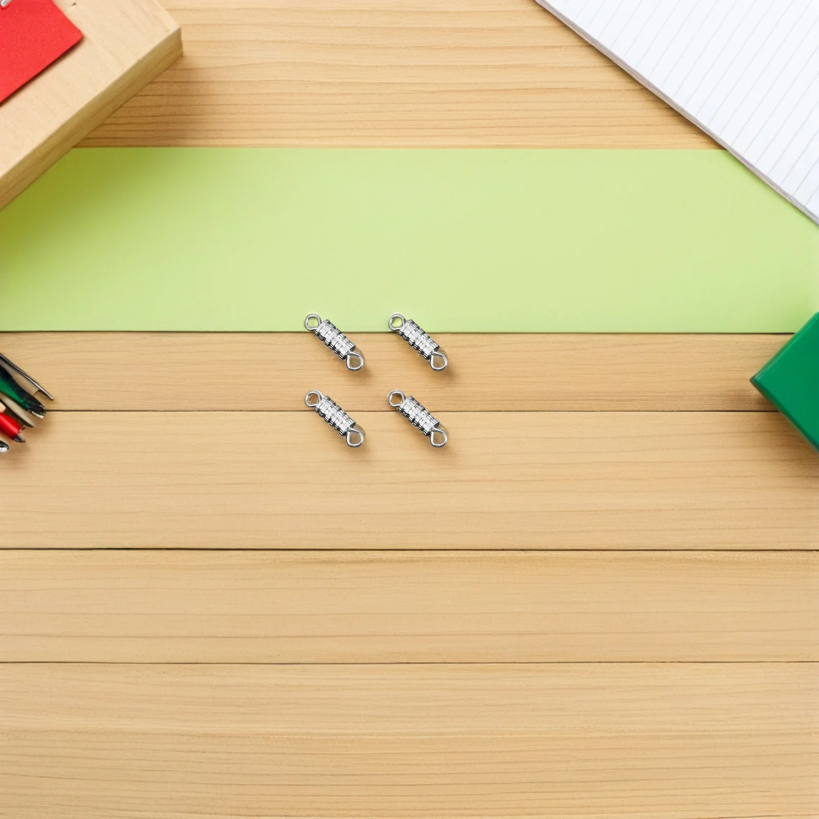 

60Pcs Copper Screw Clasps Jewelry Making Supplies Durable Connectors for Necklace Bracelet Anklet Silver Barrel 4x15mm