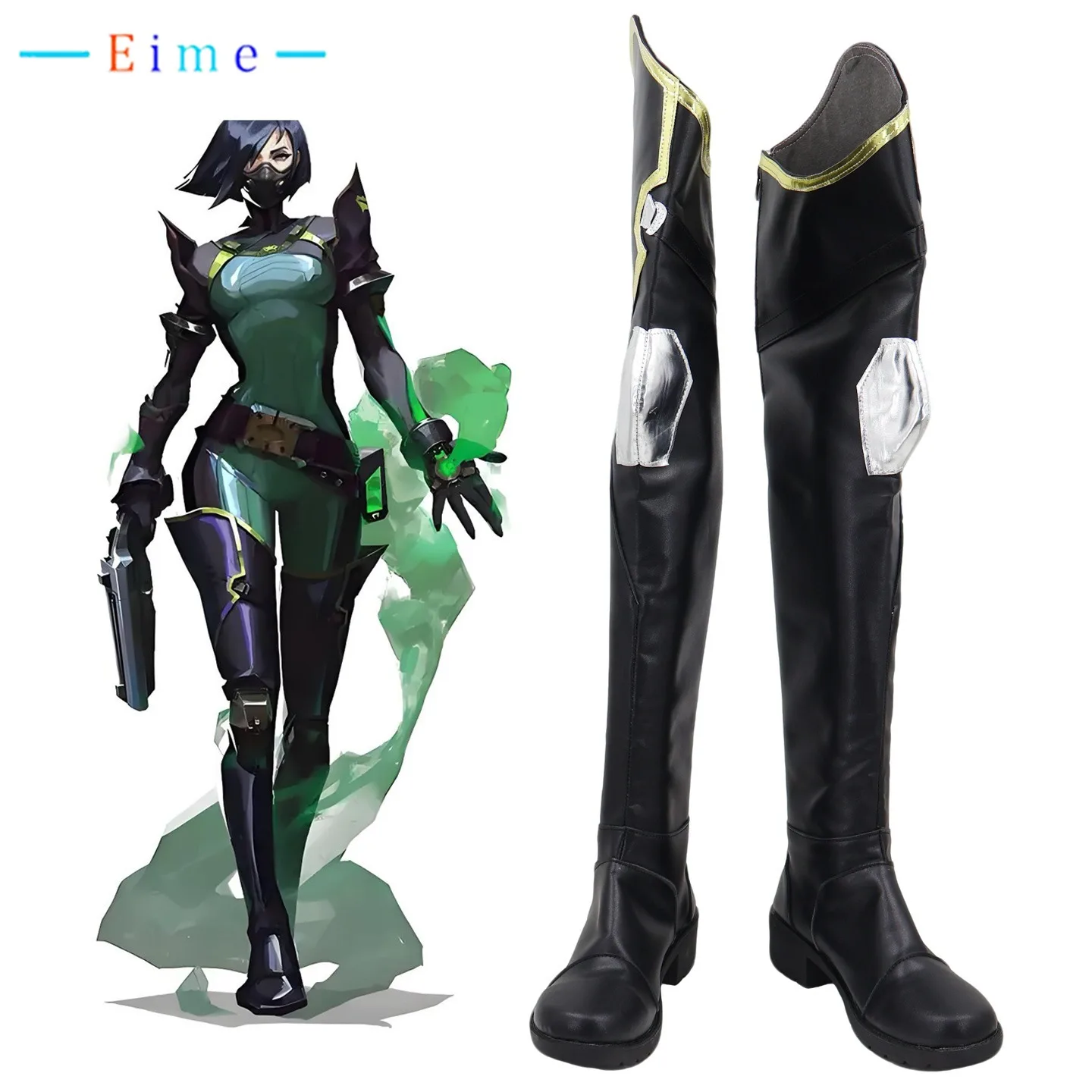

Game Valorant Viper Cosplay Shoes Halloween Carnival Boots Anime Accessories Props PU Leather Shoes Custom Made