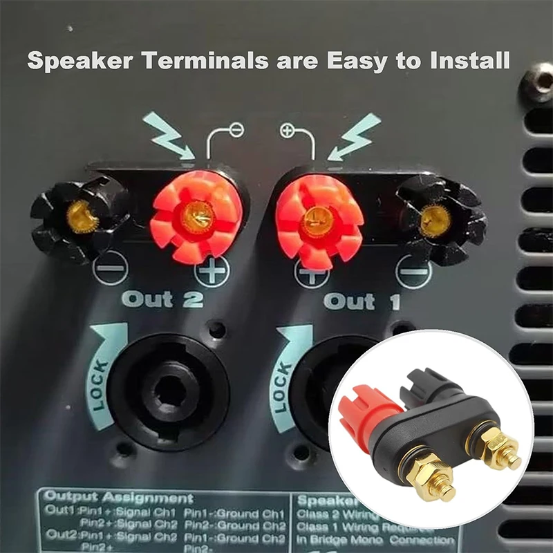 1Pcs Banana Plugs Jack Socket Couple Terminals DIY Connectors Speaker Audio Connector Amplifier Terminal Binding Post Red Black