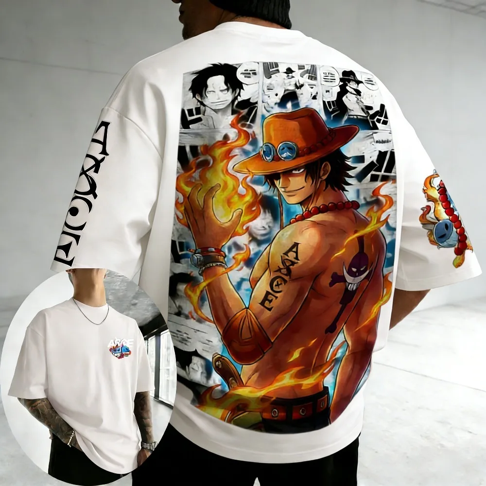 ONE PIECE Portgas · D · Ace 2026 Summer New Product Harajuku Anime Printed Short Sleeve Unisex Cotton T-shirt