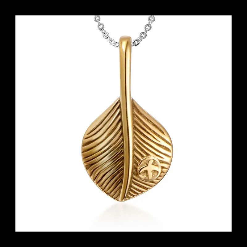 

Retro Fashion Men's Pendant Titanium Steel Feathers Bird-shaped Titanium Steel Necklace, Punk Men's and Women's Pendant SP550