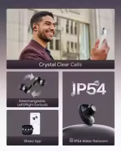 SHOKZ OpenDots ONE - Open-Ear Headphones - Wireless Bluetooth Earbuds with Microphone - Secure, Lightweight, Clip-On Fit  E310 - AliExpress 44