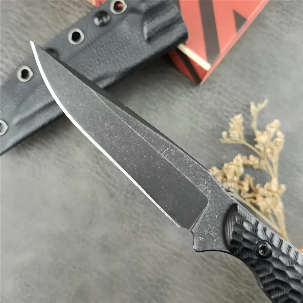 8Cr13Mov Steel Fixed Blade G10 Handle with Pinky Ring Kydex Sheath Outdoor Military Survival Knives Tool Knife Tactical Military