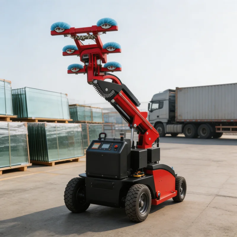 500kg Precision Glass Installation Robot 6 Pads Vacuum Lifter Factory Sale Industrial Robotic Window Glazing Equipment