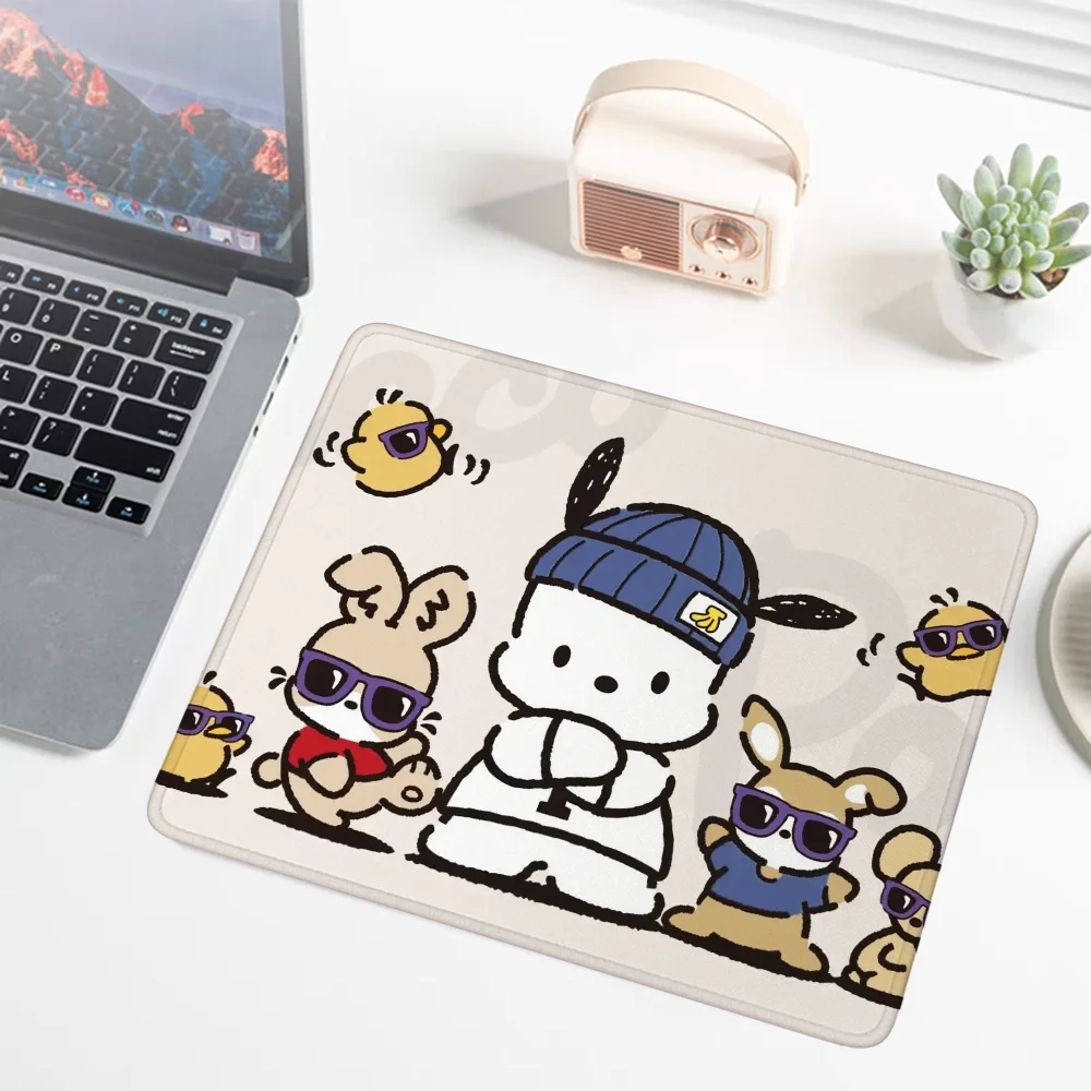 Kawaii Pochacco Sanrio Small Mausepad Pad Pc Gaming Pad Mouse Computer Mat Cute on the Table Mousepad Gamer Deskmat Mats Cabinet