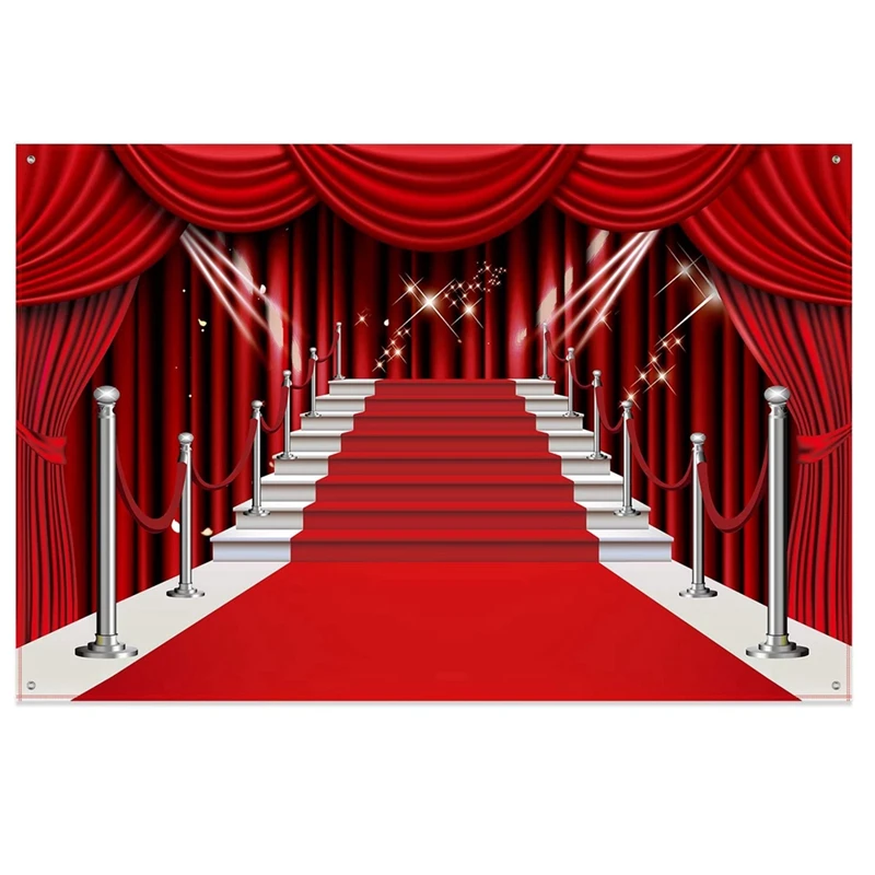 1 PCS Large Red Red Curtain Backdrop Banner Photography Backdrop Photo Background Studio Prop For Decorations