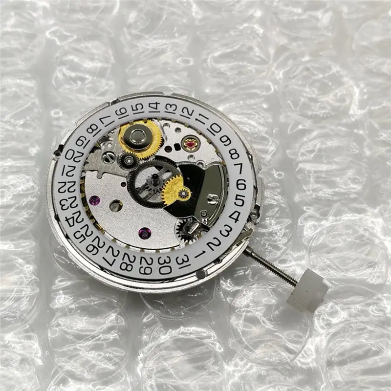 [AU03 Top !!] Mechanical Movement Parts For 2824-2 Automatic Watch- Gold/White, Single Date Display At 3 O' Clock Silver