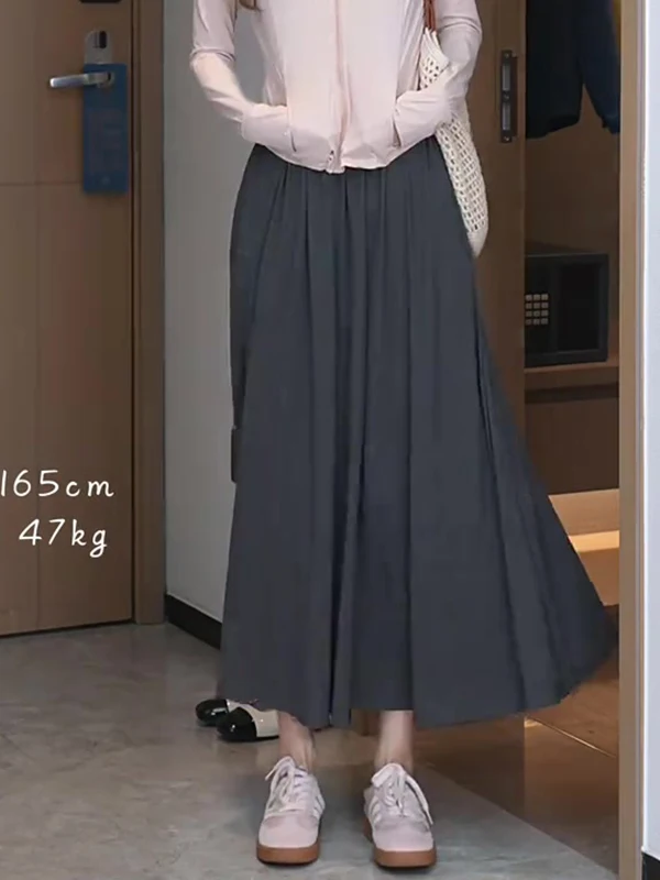 

Donna женская весна-лето 209, корейская юбка для похудения, балетная юбка с драпировкой и высокой талией