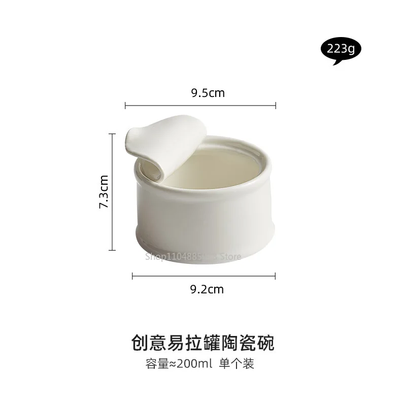 Creative can, ceramic tableware, dessert bowl, hotel restaurant features small stew cup, saucer plate, pudding baking bowl