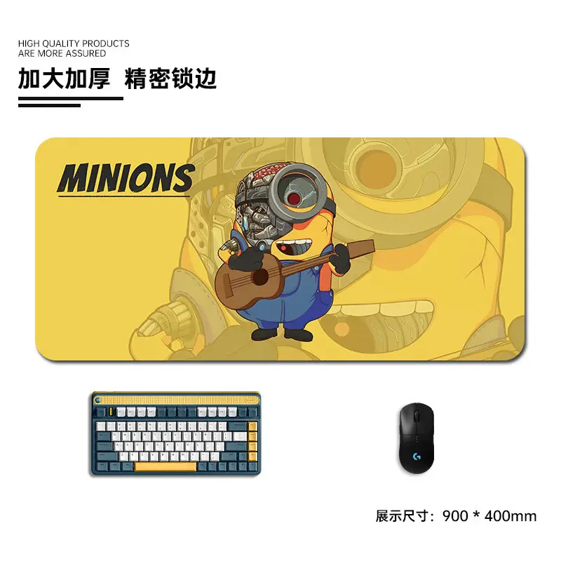 Despicable Me Minions Cartoon Cute Extra Large Computer Desk Pad Keyboard Pad Creative Anti-Slip Thickened Washable Mouse Pad