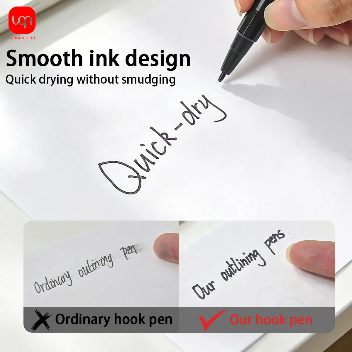 WQN-3/6/12PCS Water-Based Double-Ended Outline Pen,Even Ink Flow,Multiple Uses,Graffiti, Drawing,Hand Painting,Student Supplies
