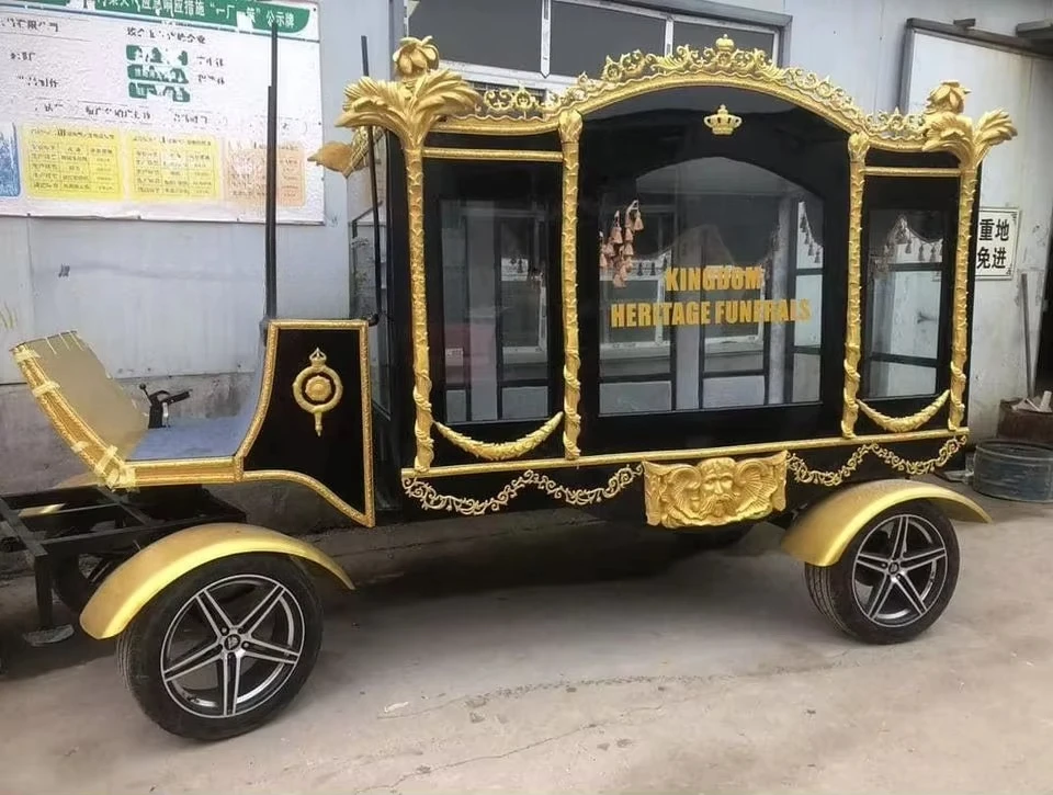 Funeral supplies Wooden coffins Metal carriages are used to commemorate pets