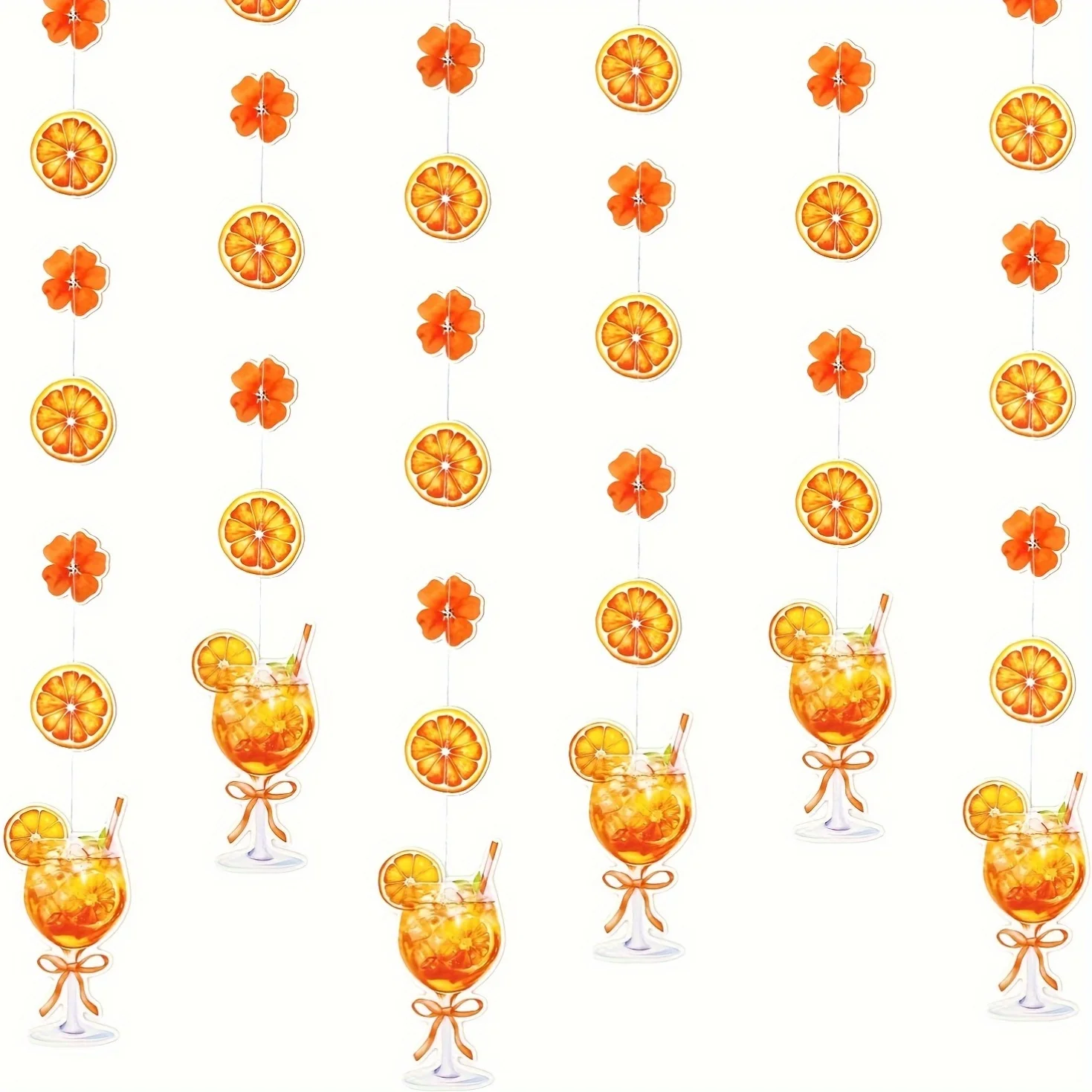 Aperol Spritz Accessoires – 6er-Pack Aperol Deko Orange Girlande – Hangend Girlande Geburtstag Banner Pendant Ornament for
