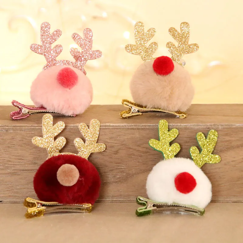 

Christmas Antler Headbands Hair Clips Xmas Hairpin Antlers Festive Party Headdresses Girls Gifts Navidad Decor Party Supplies