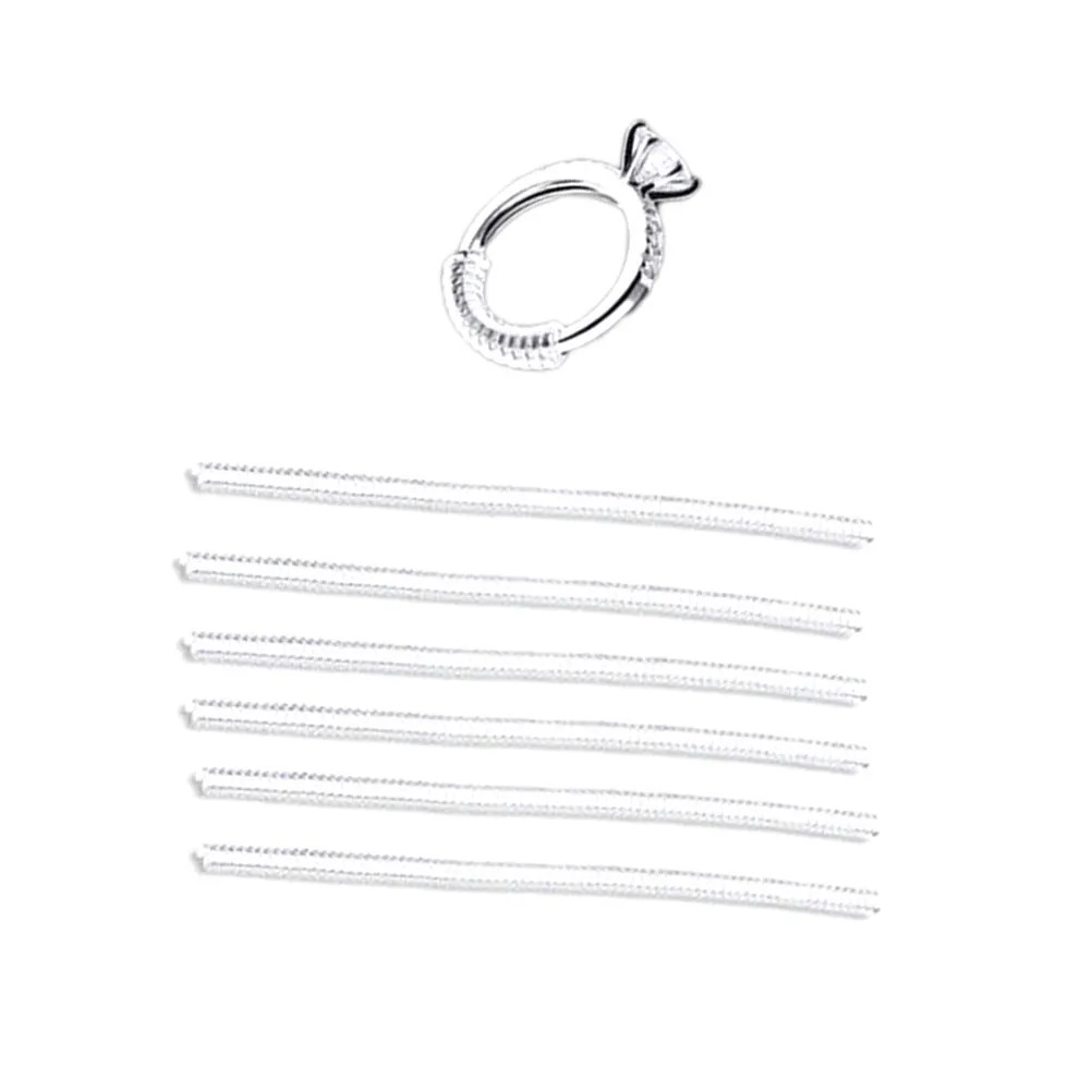 6Pcs Transparent Ring Size Adjuster Tpu Solution for Oversized Rings Comfortable Eco-Friendly Resizer