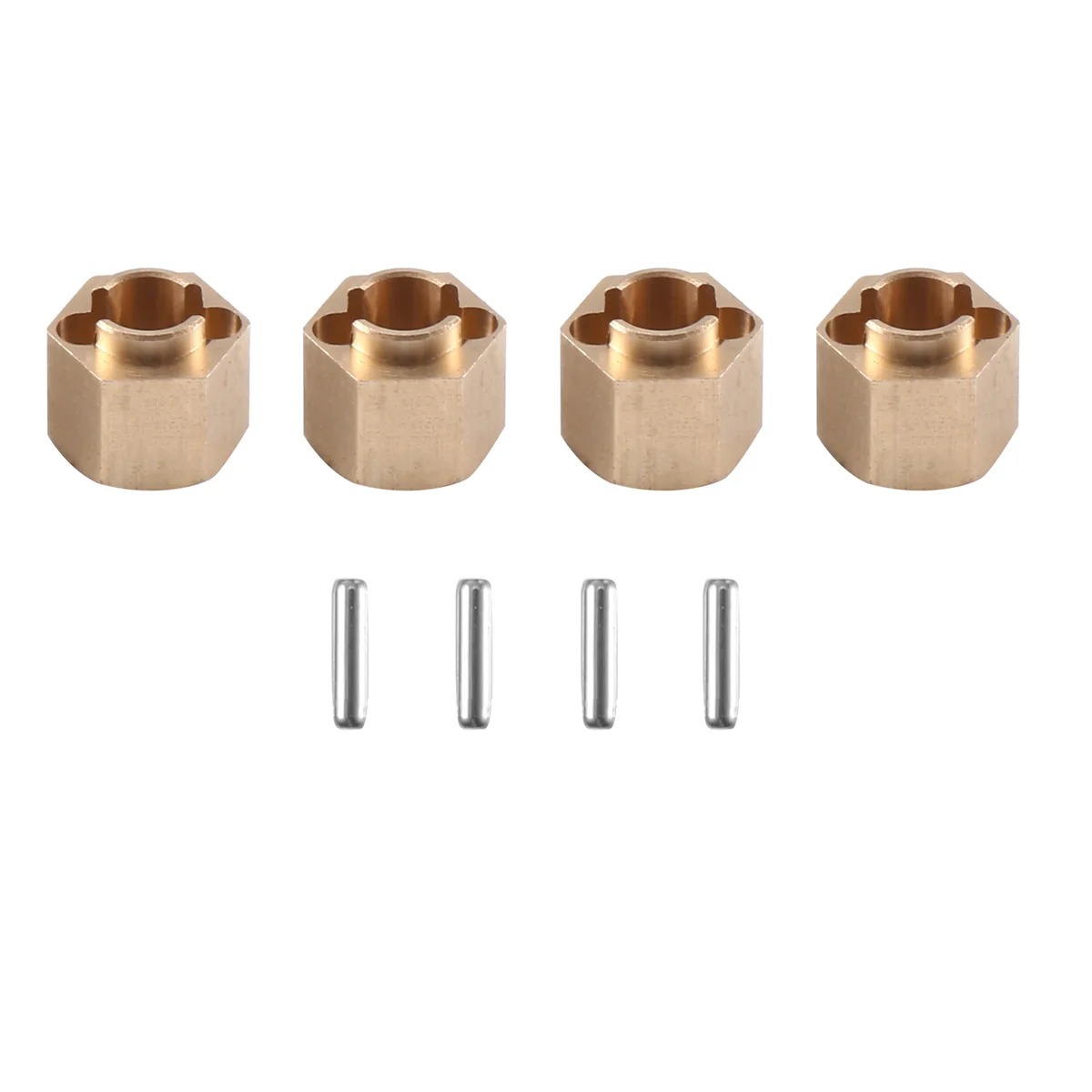 4Pcs Brass 5.5Mm(+1.5Mm) Extended Wheel Hex Hub Adapter 9750 for Traxxas TRX4M TRX-4M 1/18 RC Crawler Car Upgrade Parts