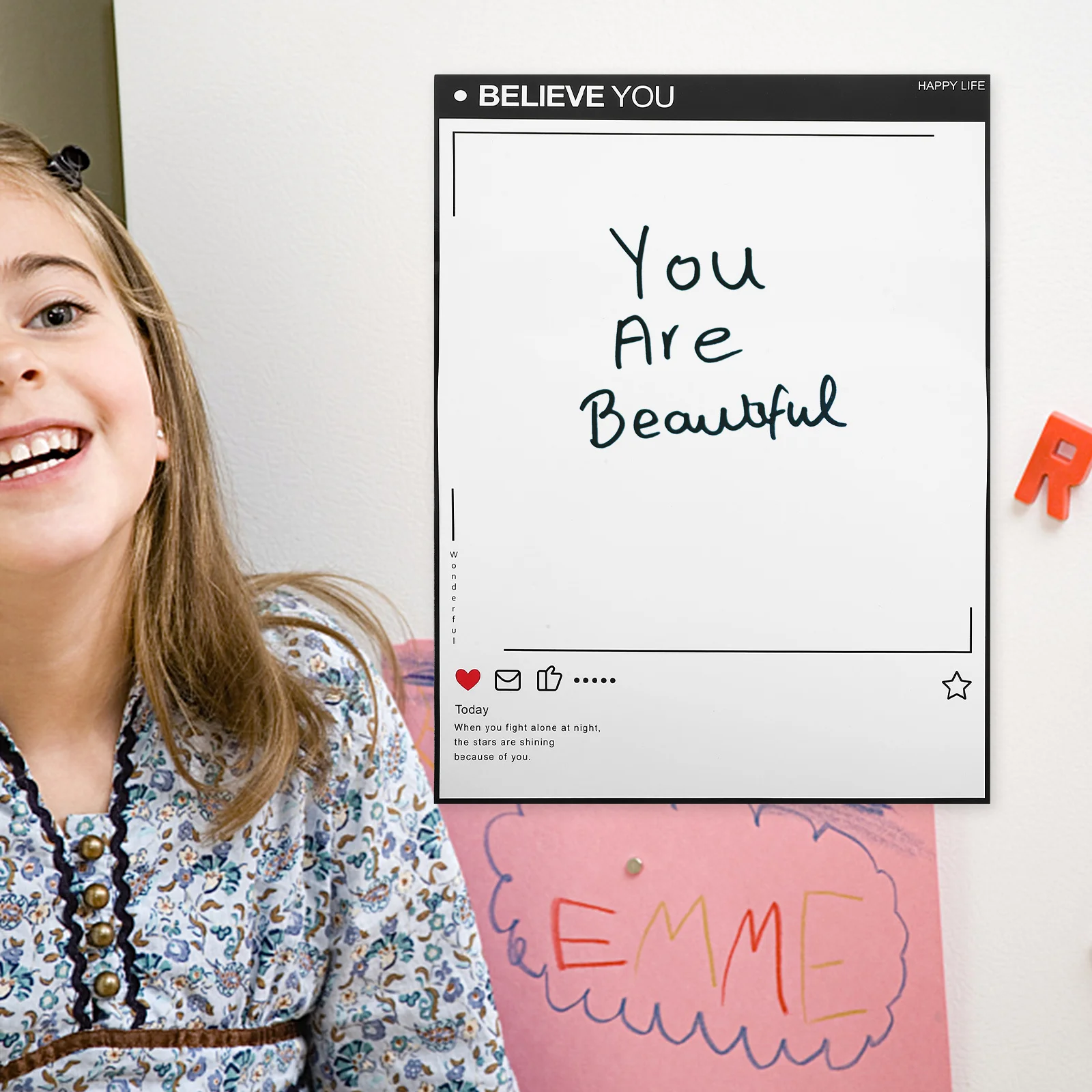 

1 Sheet Magnetic Whiteboard Paper Kitchen Message Board for Grocery List Shopping Pad Refrigerator Reminder Note Taking