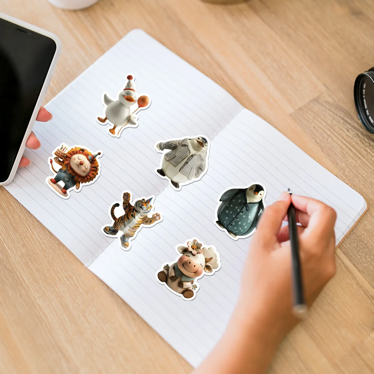 10/30/50PCS Retro Ceramica Giocattoli Animale Del Fumetto Adesivo FAI DA TE Del Telefono Del Computer Portatile Bagagli di Skateboard Graffiti Decalcomanie Divertimento per il Regalo