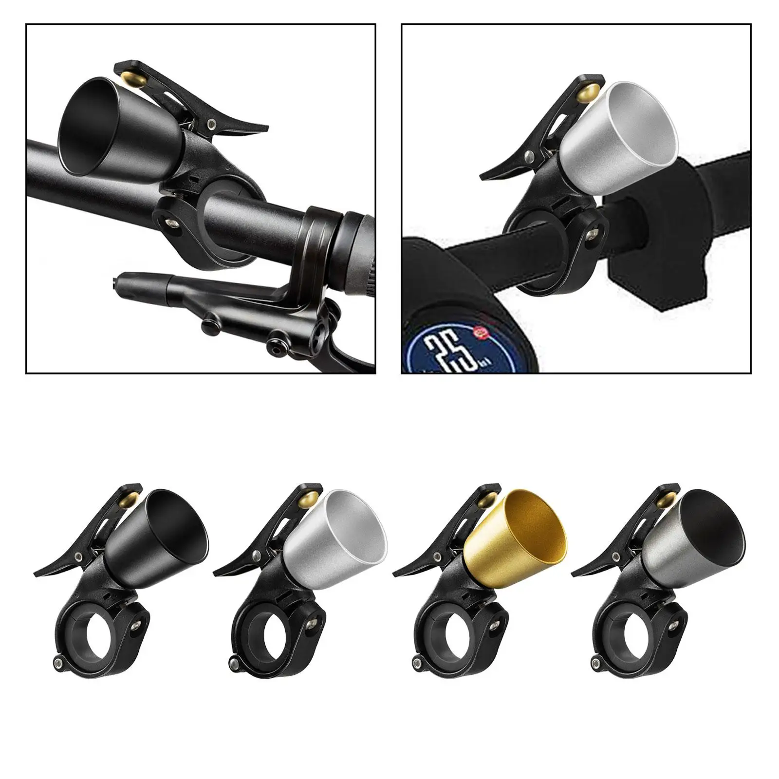 Mini Bike Bell Stainless Steel Loud Crisp Cycling Bell Road Bike Outdoor