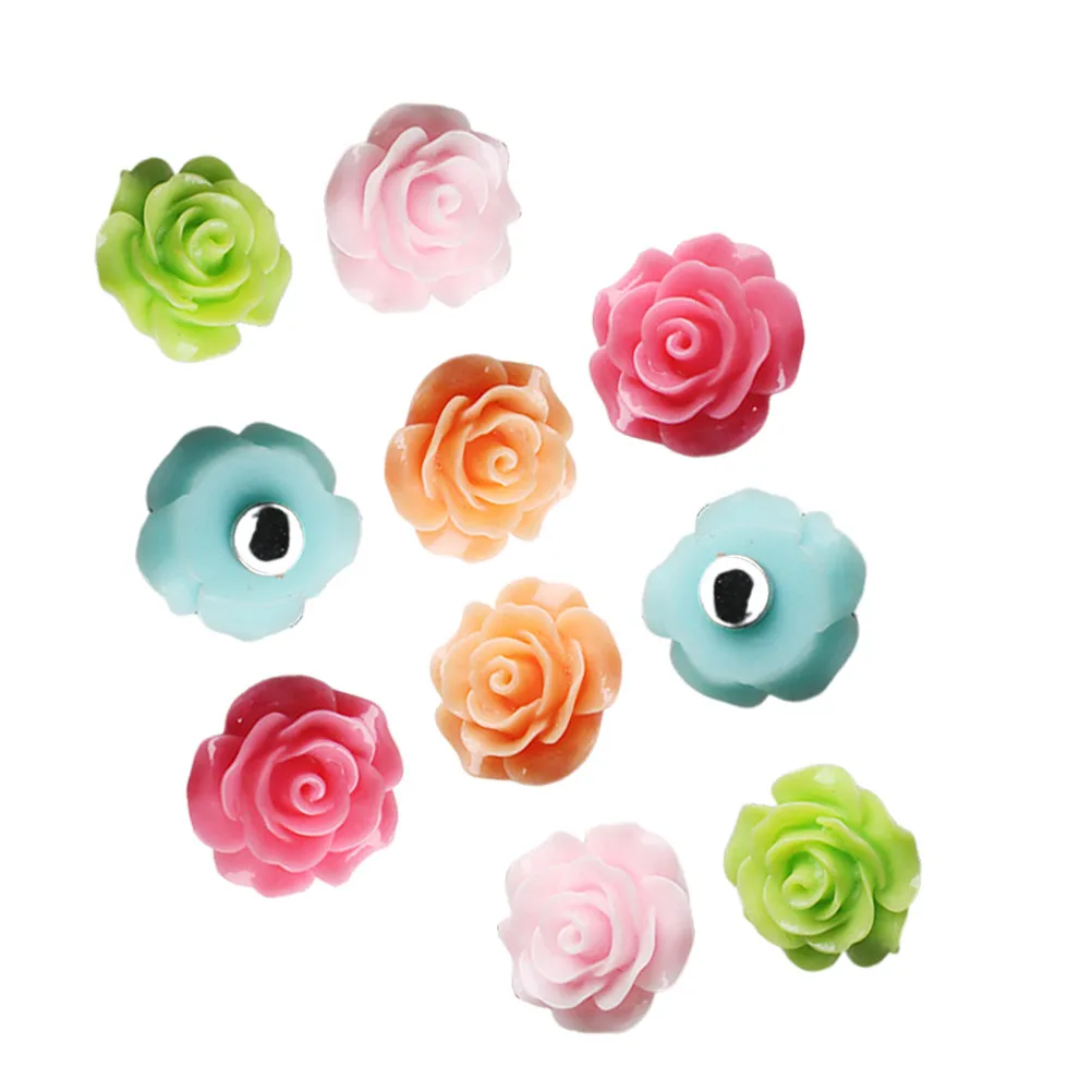 Rose Fridge Magnets 10 Pack 25mm Non Scratch Decorative Refrigerator Magnets for Home Office Decor