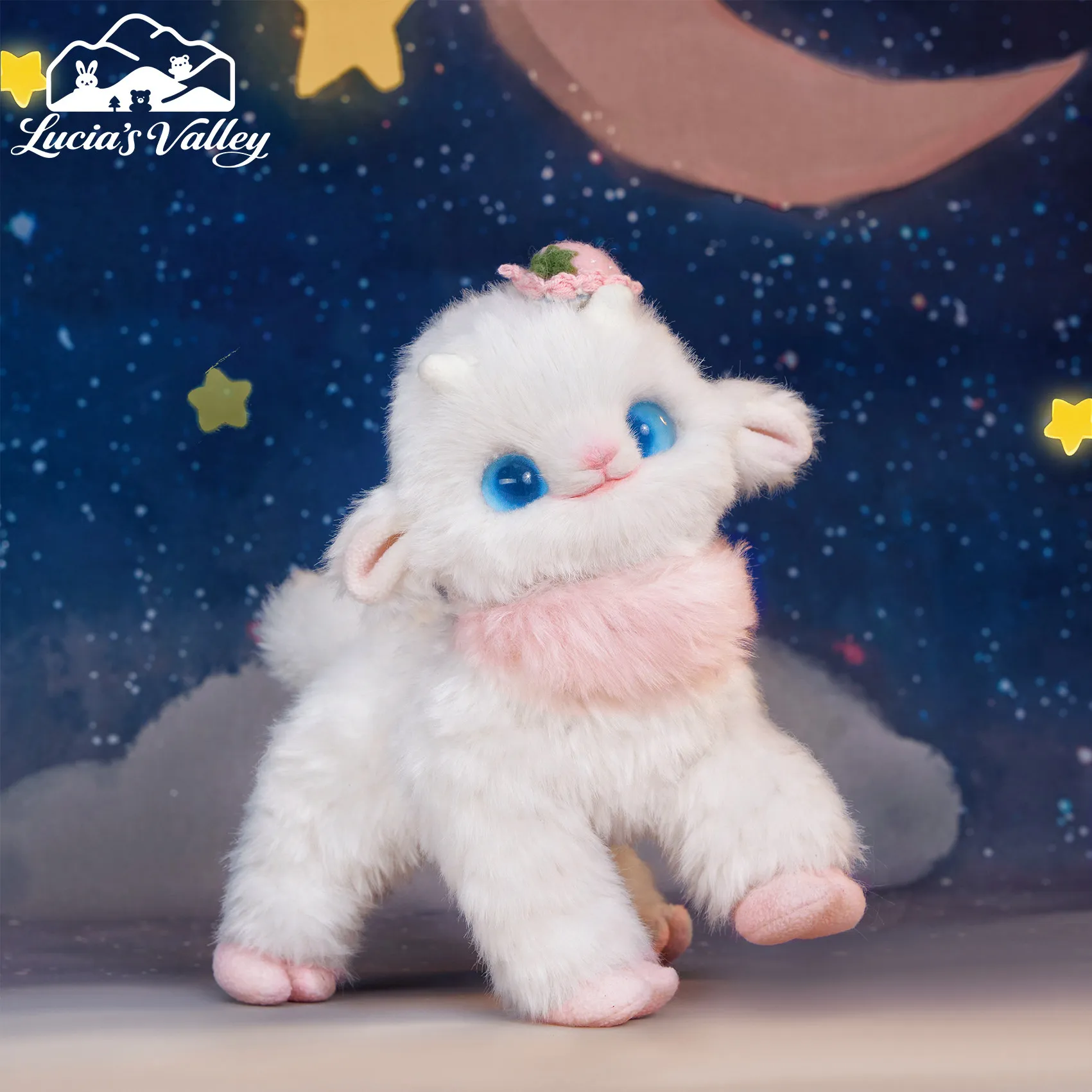 

Cute Lamb Handmade Plush Doll,High-end Doll for Girls, Home Decor Ornament, Birthday Gift,Rotatable Skeleton,Imitation Wool Yarn