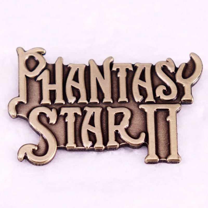 Phantasy Star II Vintage Metal Badge RPG Games Logo Pin Gamer Jewelry Gifts