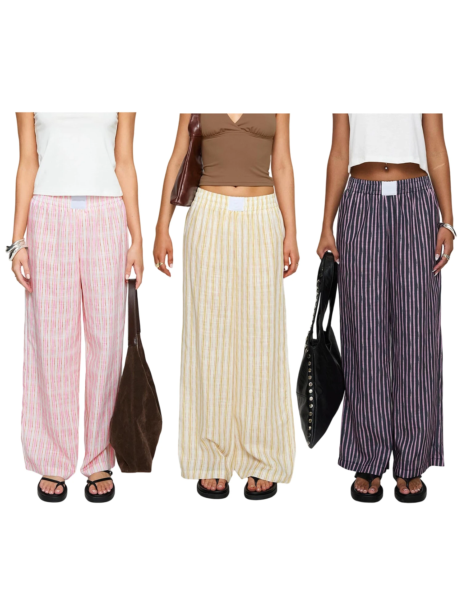 กางเกงทรงพอดีตัวพิมพ์ลายสก๊อตของผู้หญิงพร้อมสายรัดเอวปรับได้สําหรับตัวเลือกการจัดแต่งทรงผมที่หลากหลายตลอดทั้งปี