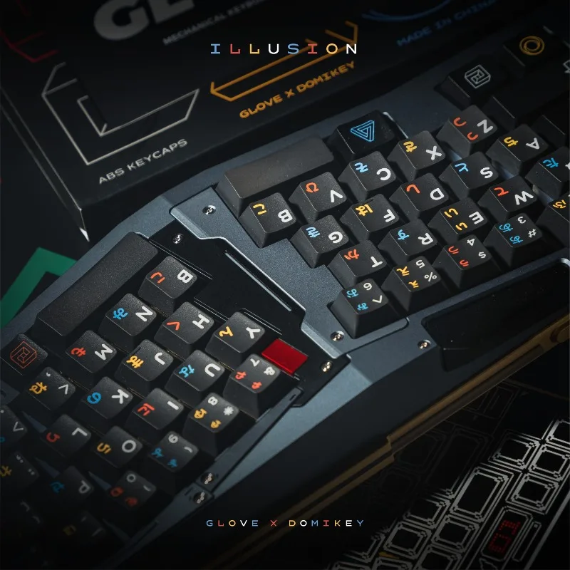 أغطية مفاتيح ذات طابع الوهم، مجموعة أغطية مفاتيح DOMIKEY Glove ABS Doubleshot للوحة المفاتيح الميكانيكية MX Switch #1