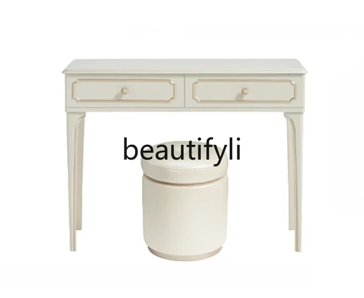 

Light luxury dresser French cream style dresser