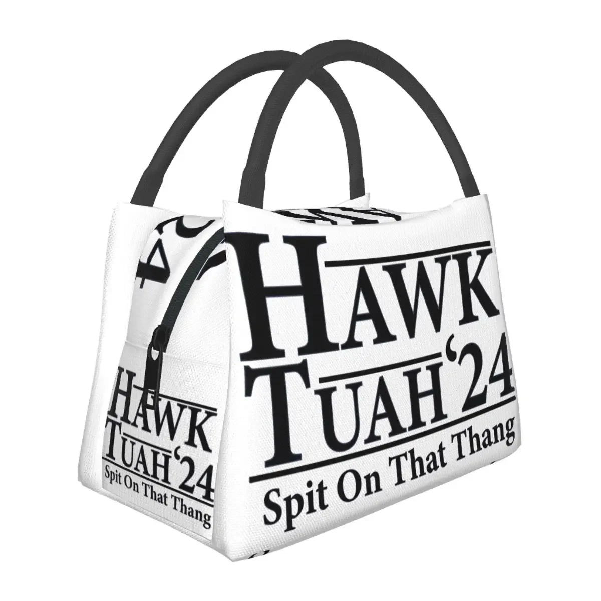 Hawk Tuah Spit On That Thang 2024 Lunch Box Merch Portable Insulated Oxford Cooler Bags Thermal Food Picnic Lunch Box