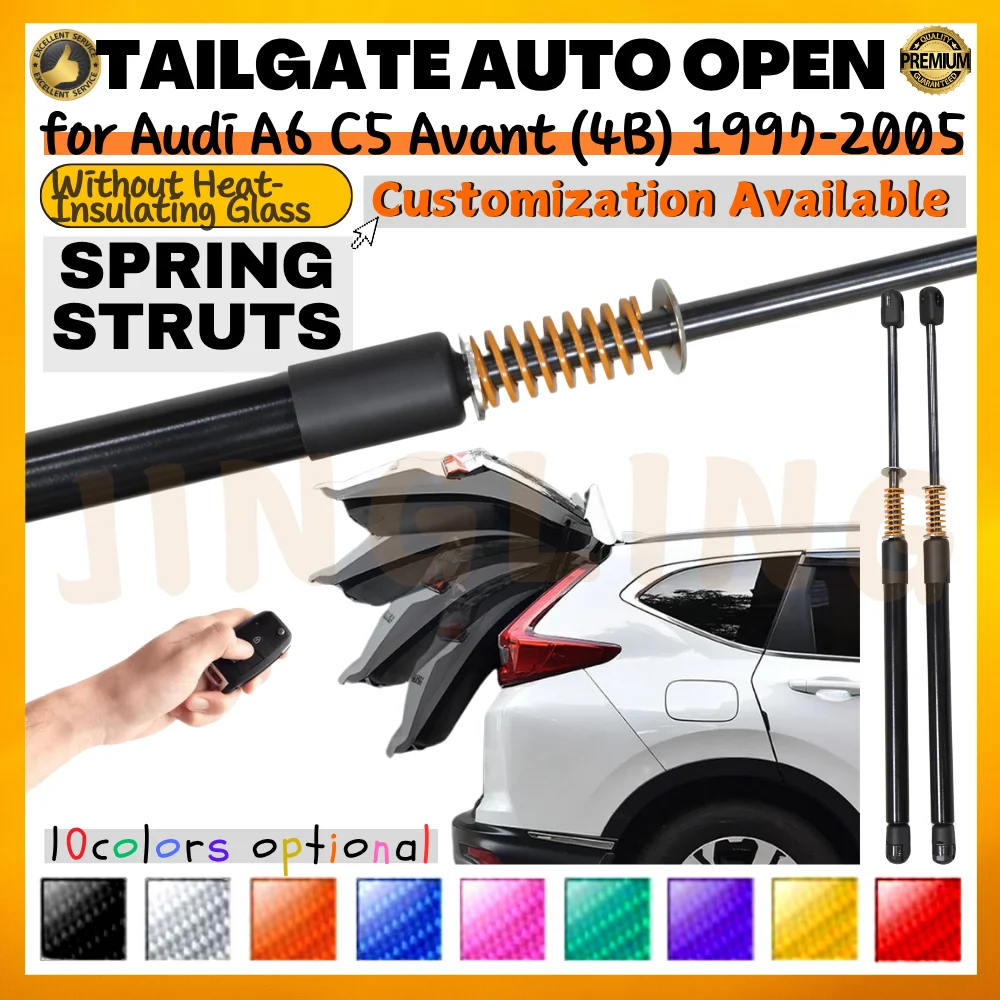 

Qty(2) Trunk Struts with Spring for Audi A6 C5 Avant (4B) 1997-2005 Without Heat-Insulating Glass Rear Boot Lift Supports Shock