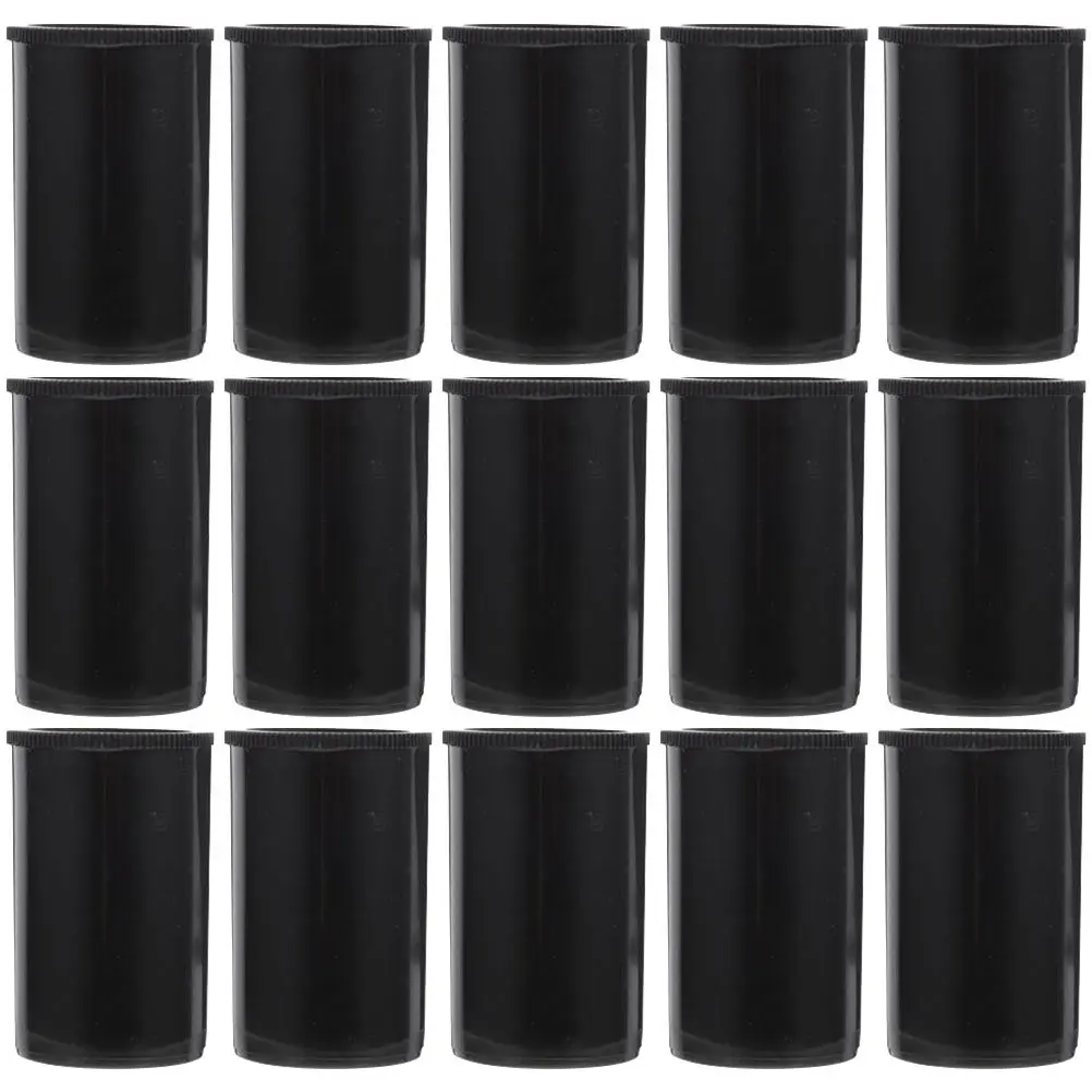 

50Pcs Camera Film Canisters Reusable Small Plastic Jars with Lids for Film Storage Dustproof Moisture Resistant Photo Gear