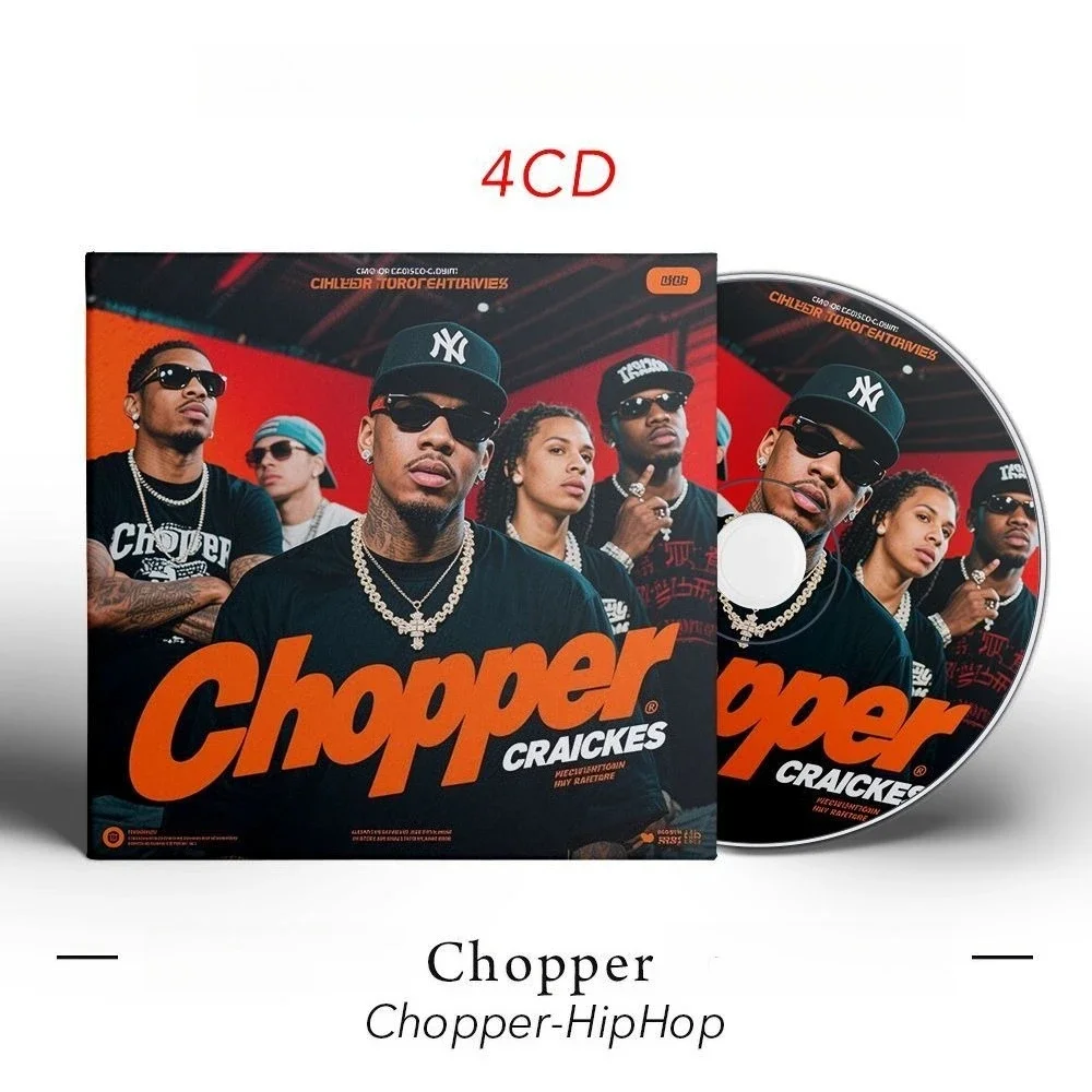 Chopper Fast Rap 4CD - هيب هوب عالي الطاقة وموسيقى الراب الإنجليزي غير الخسارة للسيارة والاستماع اليومي والإيقاعات الديناميكية