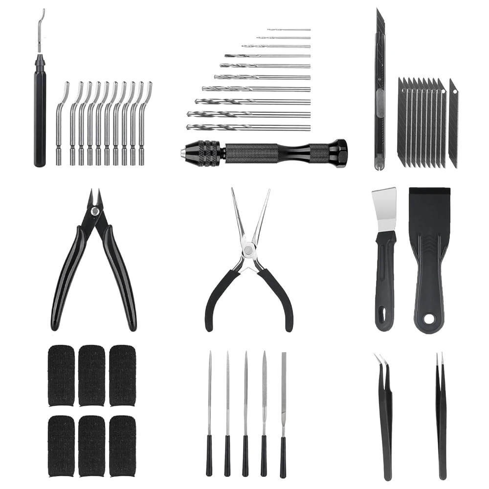 3D Printer Tools Kit Essential, 3D Printing Tools Kit, 3D Printer Accessories Deburring Tool for Remove, Smoothing, Finishing