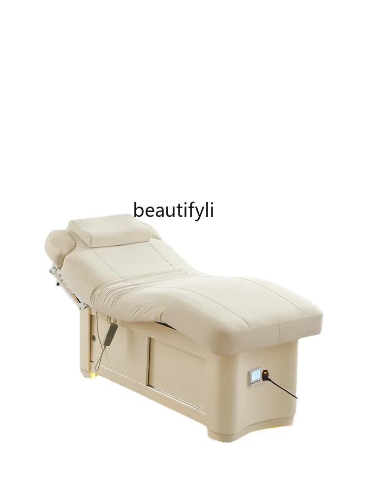 NQ Electric Beauty Bed Beauty Salon Eyelash  Tattoo Embroidery Electric Lifting Massage Couch Advanced LaTeX Ambience Light