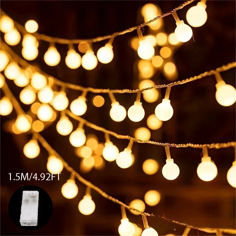 Batterie 6M 40LED Ball Girlande Lichter Fee String Wasserdichte Outdoor Lampe Weihnachten Urlaub Hochzeit Party Lichter Dekoration