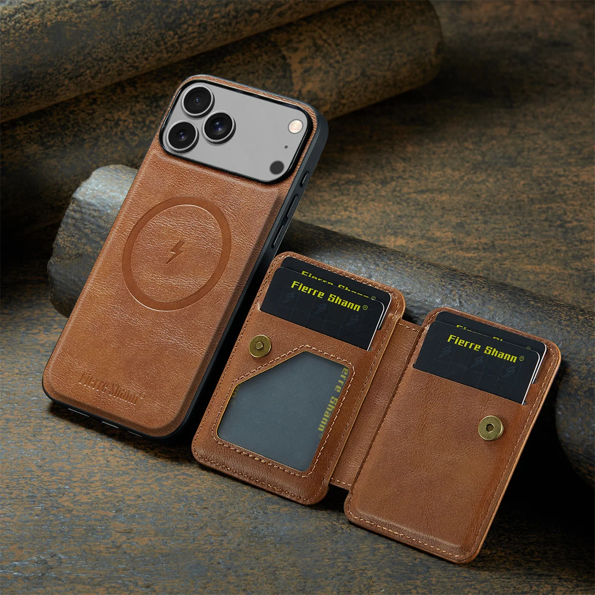 

Съемный кожаный чехол-кошелек со слотом для карт для Magsafe, магнитный кожаный чехол для телефона IPhone 17, Air 16, 15, 14, Plus, 13, 12, 11 Pro Max, чехол